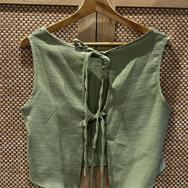 Green Sleeveless Top