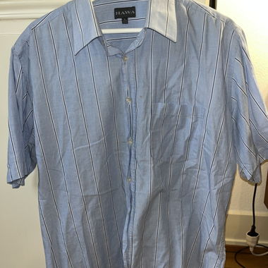 camicia blu manica corta