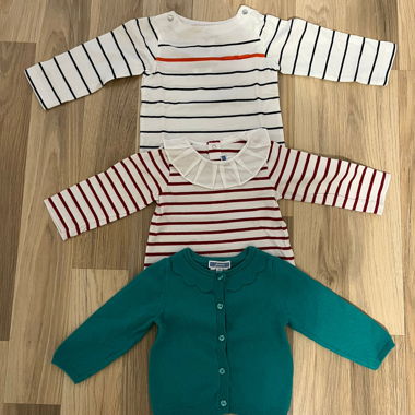 Jacadi baby top set 12/18M