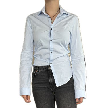 WE Hellblaue Bluse