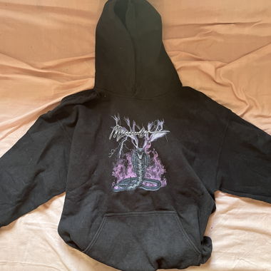 Black Graphic Hoodie