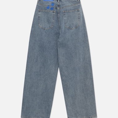 Jeans baggy bleues avec détails étoiles 