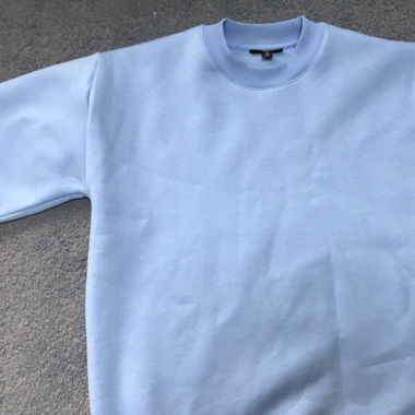 Basic blauer Hoodie