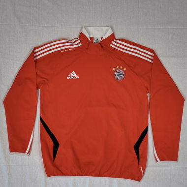 Halb ZIP Trackjacket Fc Bayern orange von Adidas 