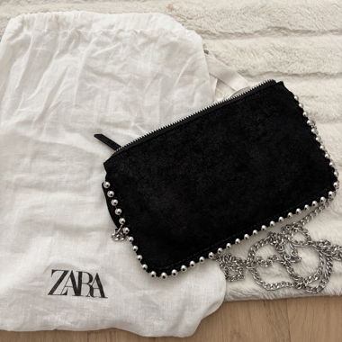 ZARA black pouch bag