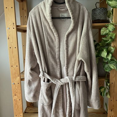 Accappatoio in pile beige