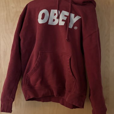 OBEY Hoodie bordeaux