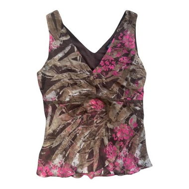 Pink and brown SIXTH SENSE top with prints
