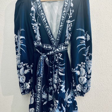 Robe portefeuille bleue