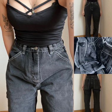 Lockere Schwarze Hose 