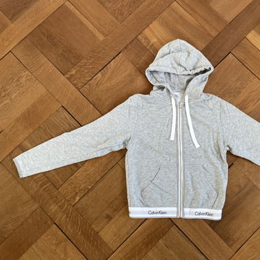 CALVIN KLEIN ZIP HOODIE - GRAU