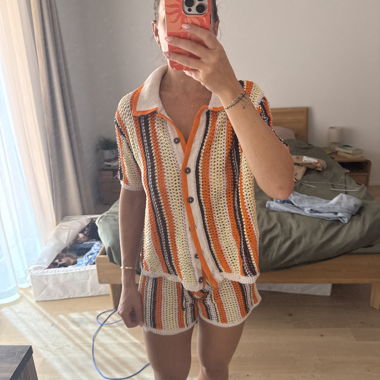 Zara Streifen-Crochet-Set