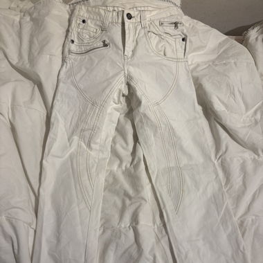Pantalon, jeans blanc