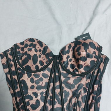 Leopard corset top