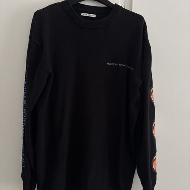 ZARA black long sleeve sweatshirt