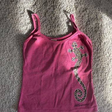 Pink top with spaghetti straps
