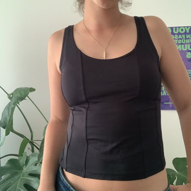 Top corsetto nero