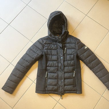 Superdry black puffer coat