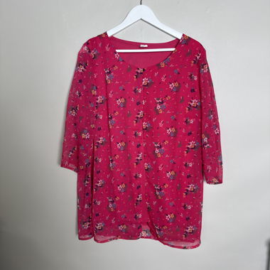 Camicia/Blusa rosa a fiori EU 44