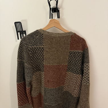 Wool Checkered Sweater (L)