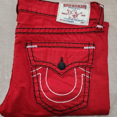 RARE RED TRUE RELIGION JEANS