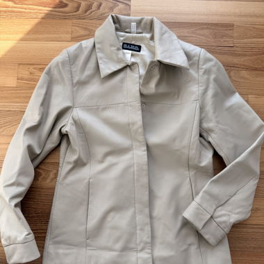 Giacca in pelle beige C.L.Y.S., taglia 36