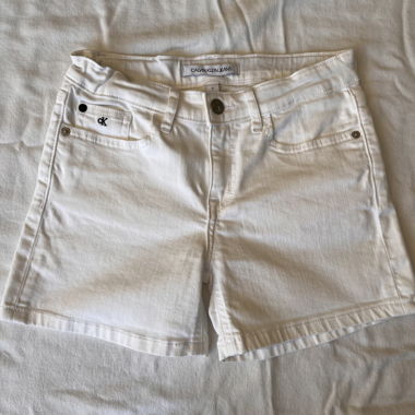 Calvin Klein White Denim Shorts Size 12