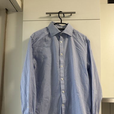 Michael Kors blau/weisses Hemd mit Knöpfen