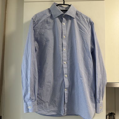 Michael Kors blau/weisses Hemd mit Knöpfen
