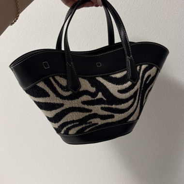 Borsa tote zebra