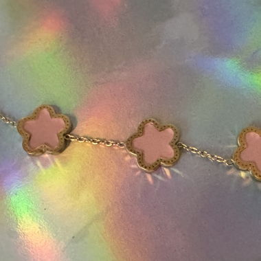 Armband Gold mit pink 