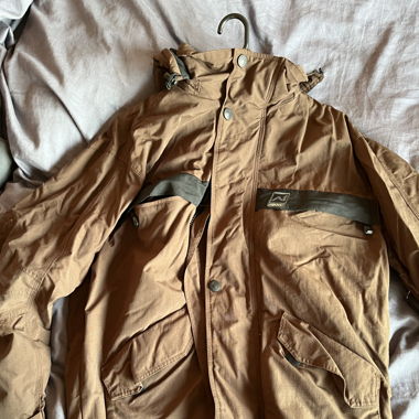 brown winter jacket
