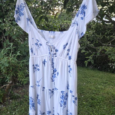 Blue-and-White Summer Dress