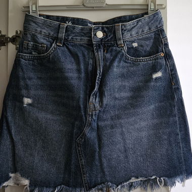 Jupe Taille Haute en Denim
