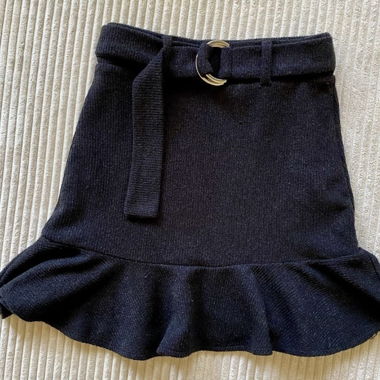 Bershka Black Mini Skirt with Belt