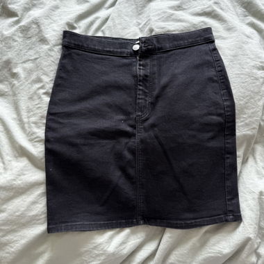 Black Denim Skirt