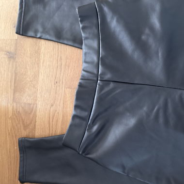 leder leggings mit füllung