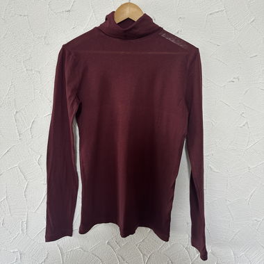 Top con colletto a lupetto bordeaux J.Crew
