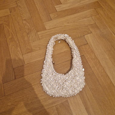 Borsa perle avorio - rovinata
