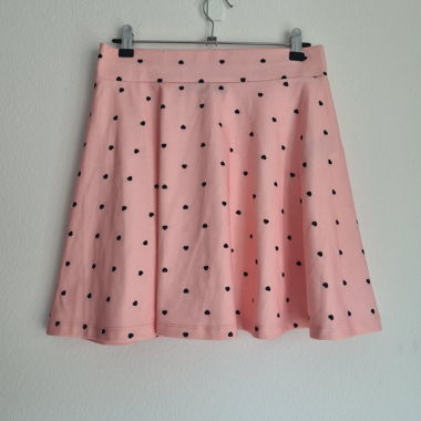 New Yorker A-Line Mini Skirt Heart Print