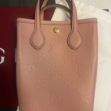 Gucci Mini Tote Bag - Gilbert Calf GG / Rosa