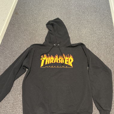 Felpa con cappuccio Thrasher nera