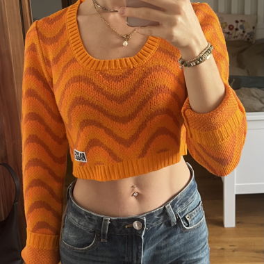 orange pullover