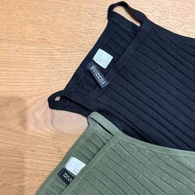 2er-Set Divided Ripptops Schwarz & Khaki