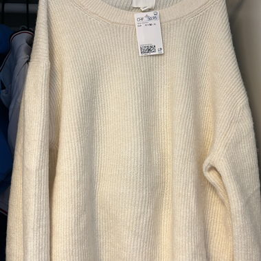 Pull en maille beige