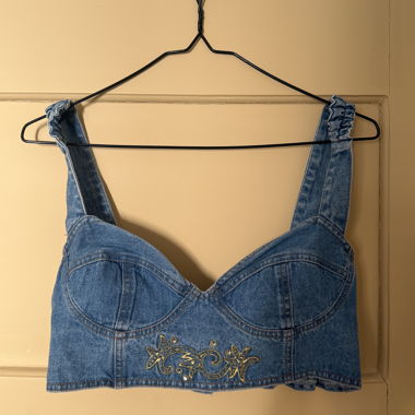 Top bustier in jeans vintage