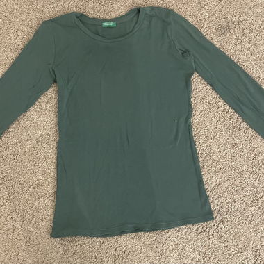 T-shirt manches longues vert de Benetton