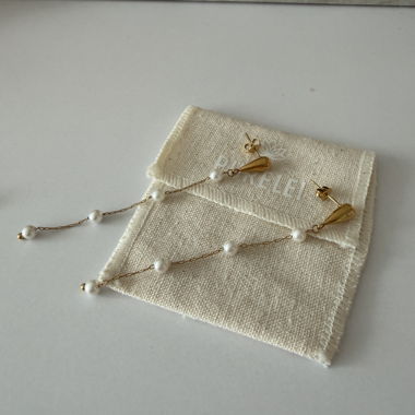 Boucles d'oreilles en perles dorées