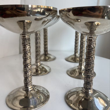 Champagner/Dessert Kelche versilbert ALARA Spain