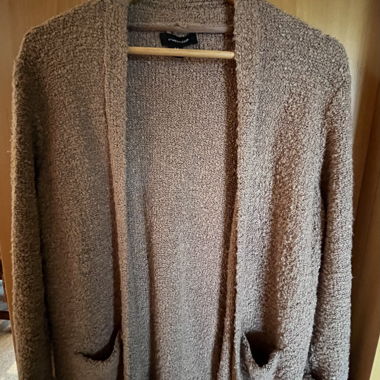 Cardigan in maglia beige
